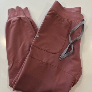 Rare- Figs Mauve Jogger scrub Pants- small